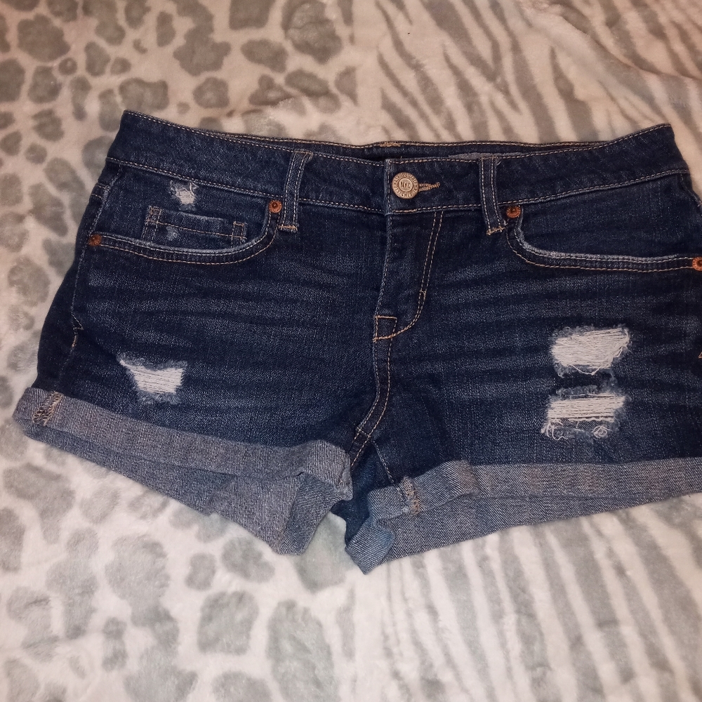 Distressed Denim Shorts